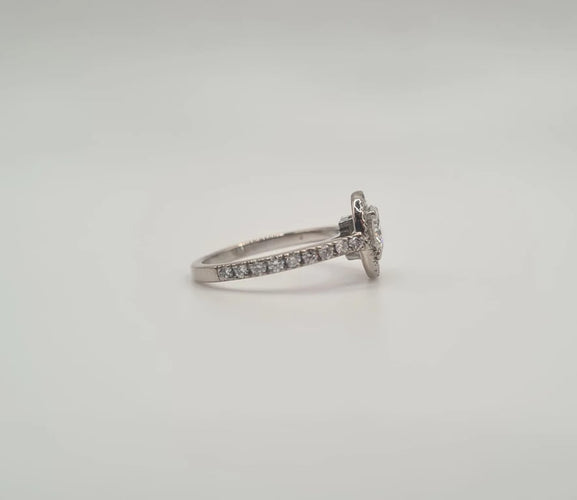 Bague 52 Bague or blanc palladié sertie de diamants naturels 58 Facettes