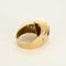 Bague 52 Bague tank en or jaune, rubis et diamants 58 Facettes COMP1376