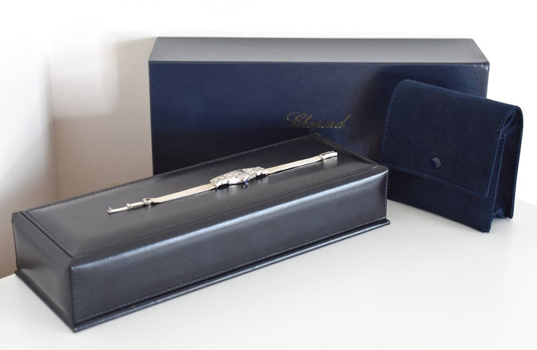Montre Chopard - Montre femme Art déco en platine, or blanc 14 K et diamants 58 Facettes CHO-100