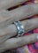 Bague 53 Bague triple sertie de diamants en or blanc 18k 58 Facettes RNG2650