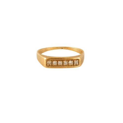 Bague 55 Bague en Or jaune & diamants 58 Facettes