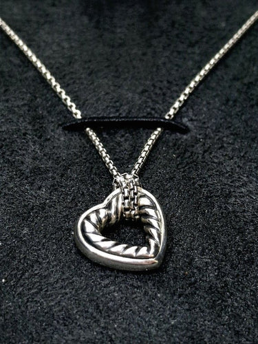 Collier David Yurman - Collier cœur en argent 925 à mailles vénitiennes 58 Facettes