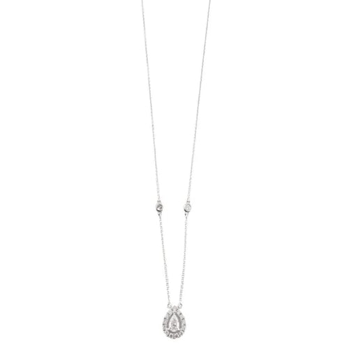 Collier Collier Or blanc Diamants 58 Facettes