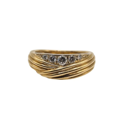Bague 54 Bague or jaune diamants 58 Facettes