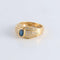Bague 53 Bague Saphir et 5 lignes de Diamants 58 Facettes 1