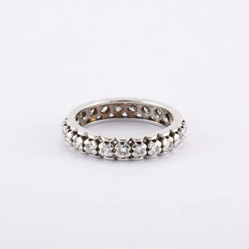 Bague 53 / Blanc/Gris / Or 750 Alliance américaine Diamants 0.90ct 58 Facettes 170157R