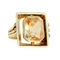 Bague 53 Bague vintage - Citrine en or jaune 14 carats 58 Facettes