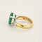 Bague 56 Bague - Bague godronnée en or jaune et blanc 18k, émeraude et diamants 58 Facettes LJ24-1