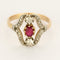 Bague 68 Bague "aigrette" en platine et or rose 58 Facettes 58FC100