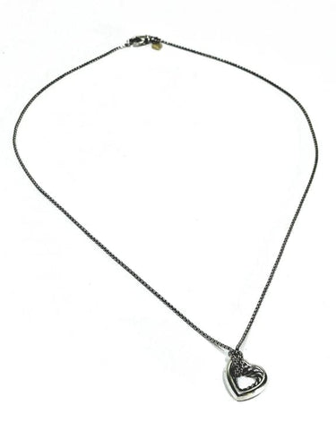 Collier David Yurman - Collier cœur en argent 925 à mailles vénitiennes 58 Facettes