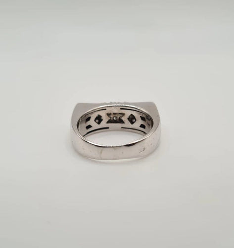 Bague 52.5 Bague or blanc diamants 58 Facettes