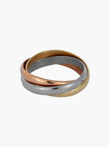 Bague 52.5 Bague 3 anneaux 3 ors 58 Facettes