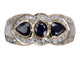 Bague 56 Bague Art déco Saphirs, Perle et Diamants en or jaune 58 Facettes BA-1234
