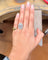Bague 54 Art déco - Bague ovale en platine et diamants 58 Facettes 123