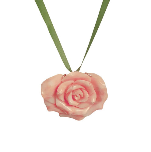 Pendentif Broche/Pendentif fleur Or jaune Corail 58 Facettes C 1485  Ree
