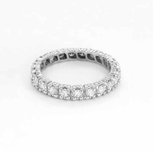 Bague 52 Alliance américaine en or blanc et diamants 58 Facettes CAN1600X2