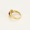 Bague 53 Bague en or jaune rubis de synthèse et diamants 58 Facettes ROD4447X2