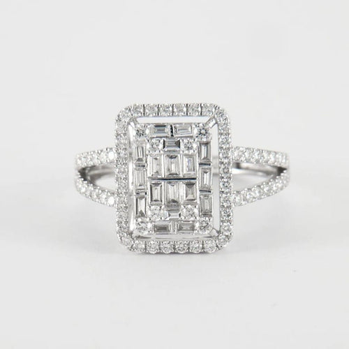Bague 57 Bague en Or Blanc & diamants 58 Facettes