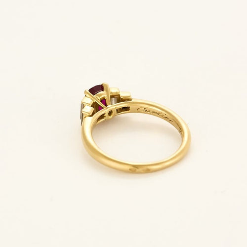 Bague 48.5 Cartier- Bague en or jaune, diamants et rubis 58 Facettes B250351
