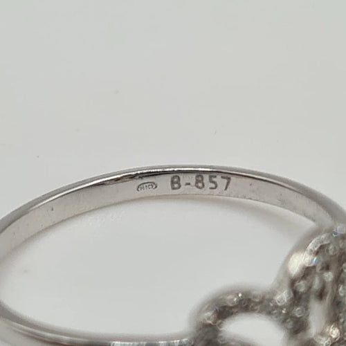 Bague 51.5 Bague papillon or blanc sertie diamants 58 Facettes