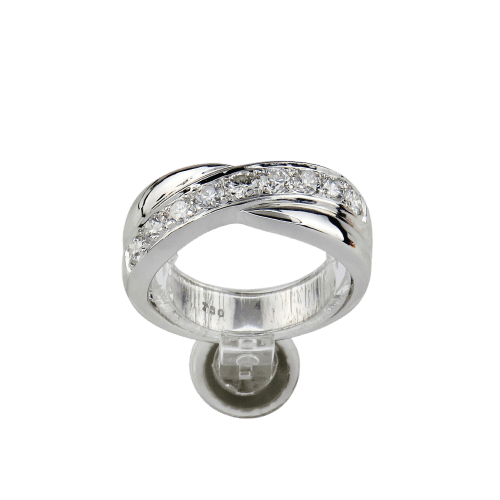 Bague 55.5 Bague en or blanc 750 - 9 diamants taille brillant 1,0 ct 58 Facettes 2126