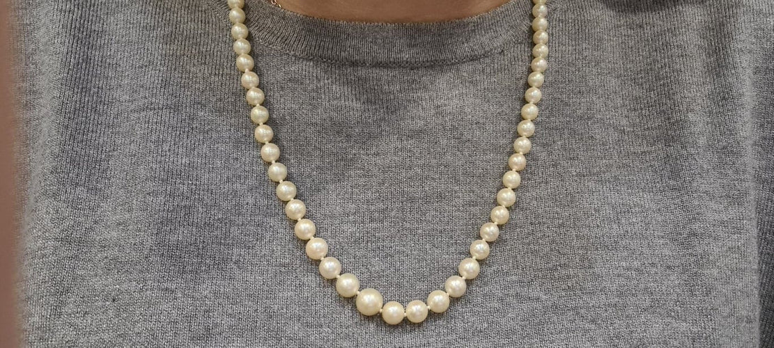 Collier Collier en Or jaune, perle de culture 58 Facettes