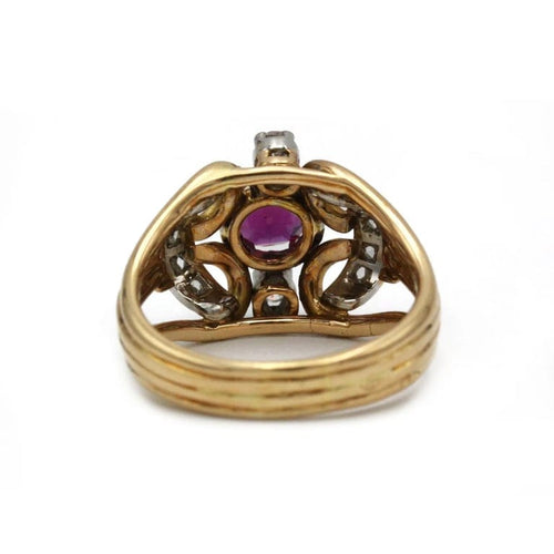 Bague 53 Bague - Or, Platine, Rubis & Diamants 58 Facettes 250238R