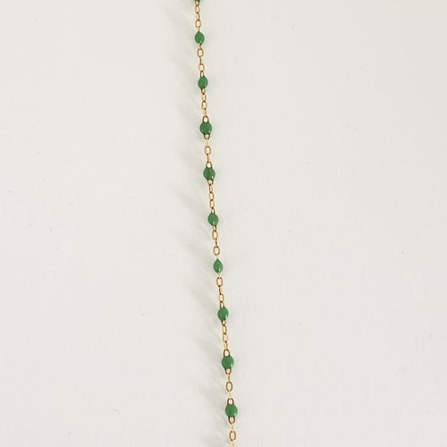 Collier GIGI Clozeau - Classique Gigi - Collier en or jaune et résine verte 58 Facettes BIA1306