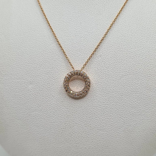 Collier Collier or rose, cercle en diamants 58 Facettes