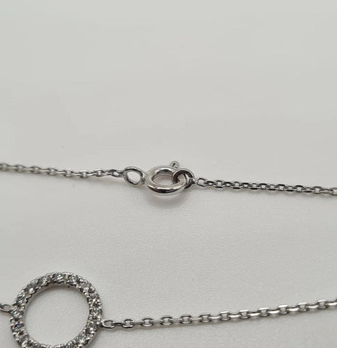 Bracelet Bracelet or blanc serti d'un cercle de diamants 58 Facettes