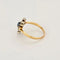 Bague 52.5 Bague or jaune et gris, saphir, perles de culture et diamants 58 Facettes PER15084