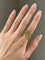 Bague 55 Bague feuillage pavée en or jaune 18k et diamants blancs, diamant fancy poire 58 Facettes