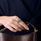 Bague 53 Bague - Bague navette serti clos en or blanc 18k et diamants 58 Facettes N0610