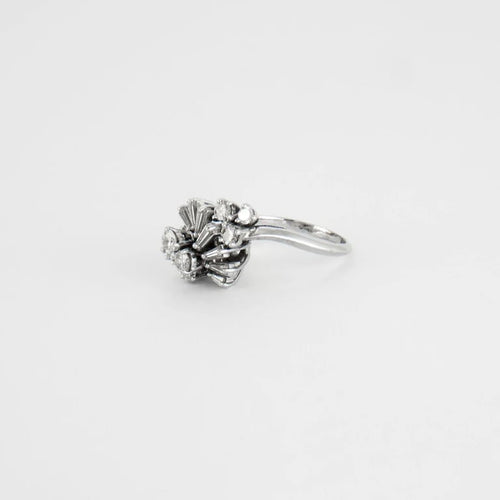 Bague 56 Bague or blanc diamants 1ct 58 Facettes