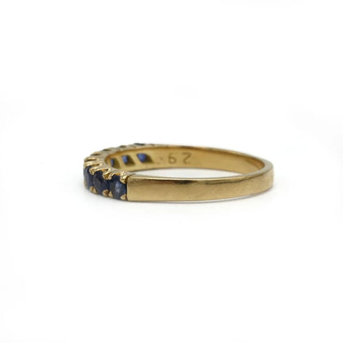 Bague 60 Demi-Alliance - Or jaune & Saphirs 58 Facettes 250065SP