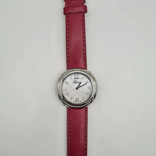 Montre Montre en acier modèle Rive Droite signée Poiray Paris sertie de diamants 58 Facettes