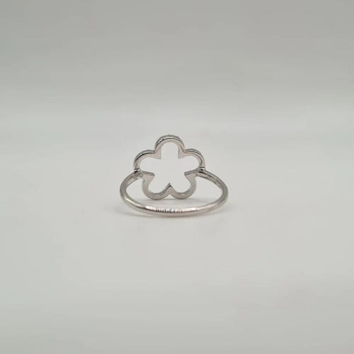 Bague 52 Bague fleur or blanc sertie de diamants 58 Facettes
