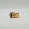 Bague 52.5 Bague bombée or jaune 18 carats sertie de saphirs ovales et diamants 58 Facettes