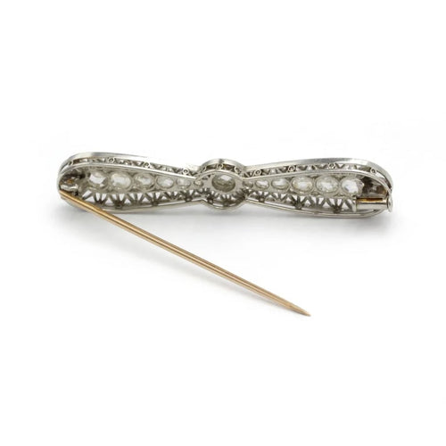 Broche Broche Belle Epoque - Or rose, Platine & Diamants 58 Facettes 250385R