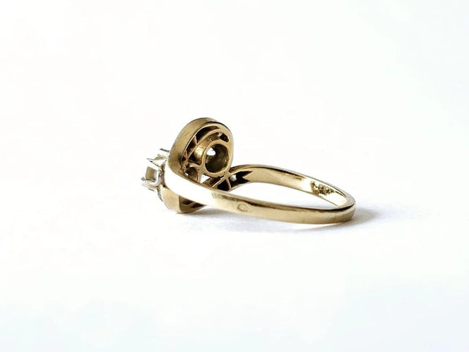 Bague 51 Bague Toi et Moi or jaune Diamants 58 Facettes