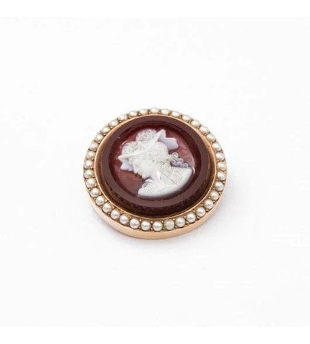 Broche Broche - Or jaune & Camée sur Cornaline du XIXe 58 Facettes 160209R