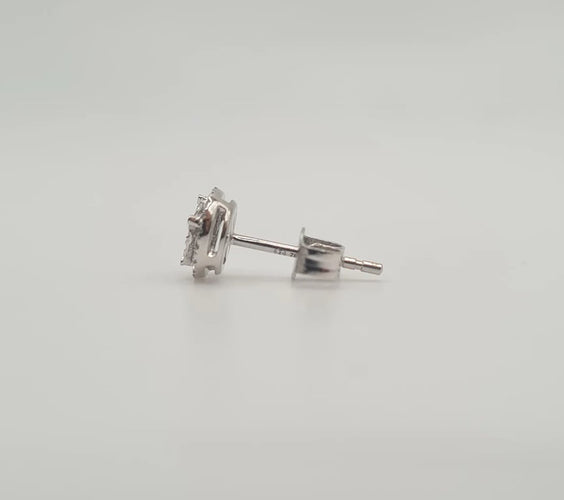 Boucles d'oreilles Boucles d’oreilles or blanc serties de diamants 58 Facettes