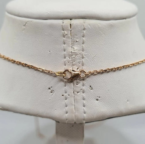 Collier Collier or rose serti de saphirs et d'un diamant 58 Facettes
