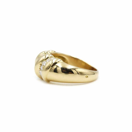 Bague 56 Bague or jaune et diamants 58 Facettes 220311R