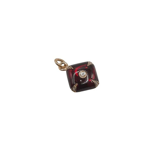 Pendentif Pendentif or rose grenat et diamants 58 Facettes