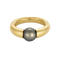 Bague 53 Cartier - Bague jonc bombé en or jaune 18k et perle de Tahiti 58 Facettes DADB-06