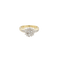 Bague 54 Bague motif floral en or jaune 18 carats et diamants 58 Facettes 32679