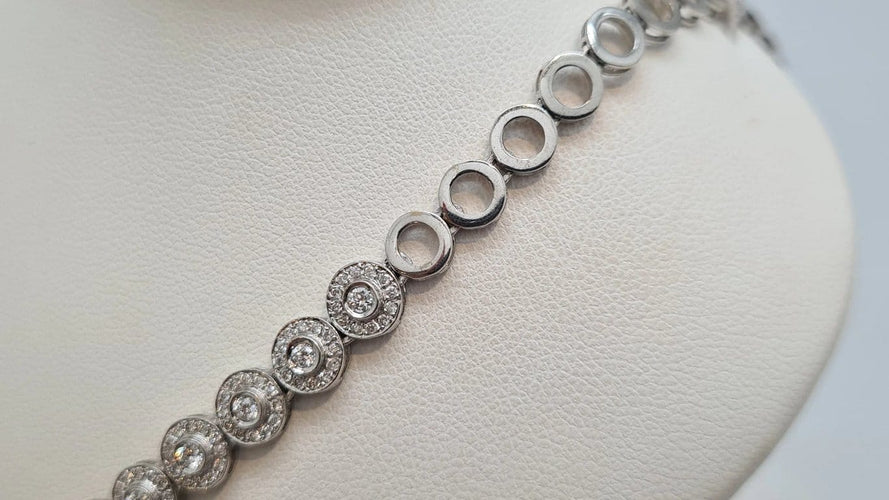Collier Collier en Or blanc, diamants 58 Facettes
