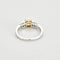 Bague 54,5 Bague diamant jaune taille carré en or jaune et blanc et diamants 58 Facettes LJ26