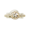 Bague 52.5 Bague halo en or jaune 18 carats avec diamants brillants 58 Facettes 2952